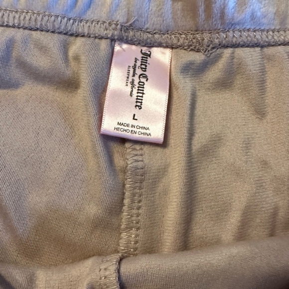 JUICY COUTURE Sleepwear Two Velour PJ Set Top Shorts Rhinestone L (o) - Picture 9 of 14